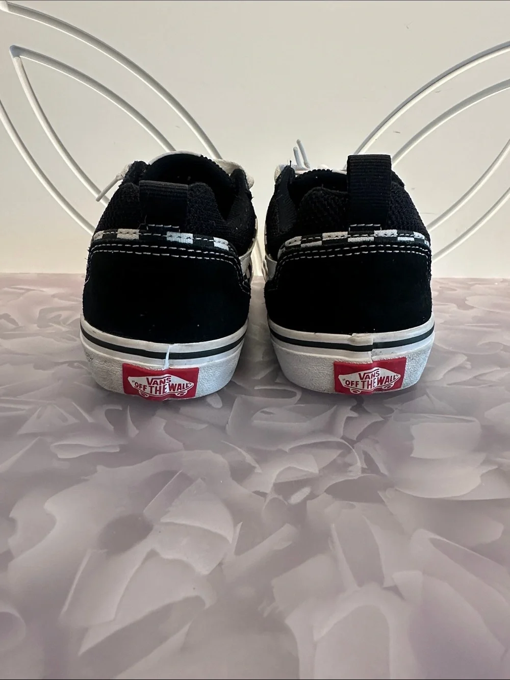 Vans Kids Black & White Checkerboard Skate Sneakers